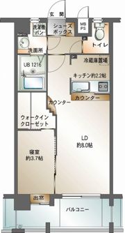 エンクレスト天神Ⅲの間取り画像