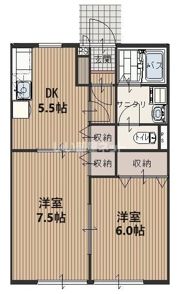 コンフォート柏原Bの間取り画像