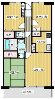 サングレース八千代の間取り画像
