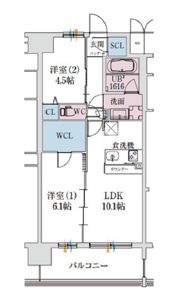 スプランディッド梅田グランノースの間取り画像
