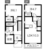 レガーメまえざかの間取り画像