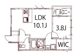 リノリノアパートメント広島エキキタの間取り画像