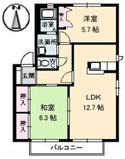 グランカーサ A棟の間取り画像