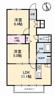 シャーメゾン愛花夢の間取り画像