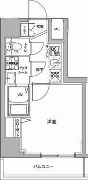 ジェノヴィア川崎駅グリーンヴェールの間取り画像