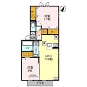メルヴェーユK Bの間取り画像