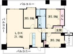 コアマンションネクステージ古城堀端公園の間取り画像