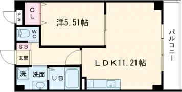 グランソシエ黒髪IIの間取り画像