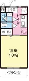 マンションCloverの間取り画像