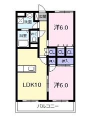 エスポワールMの間取り画像
