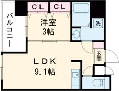 ラ・シック九品寺の間取り画像