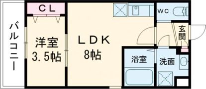 ジーメゾン東浅香山ラクセルの間取り画像