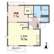 飯塚 ハイツ Dの間取り画像