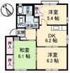 ディアス岡田Aの間取り画像