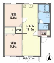 ラフォーレMINE Aの間取り画像