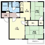 フレグランス上原 Aの間取り画像