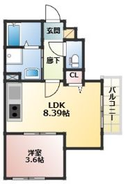 仮称）針摺南2丁目C棟新築APの間取り画像