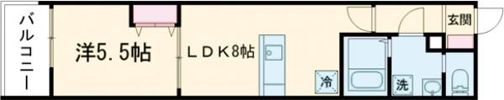 MELDIA福生Ⅲの間取り画像
