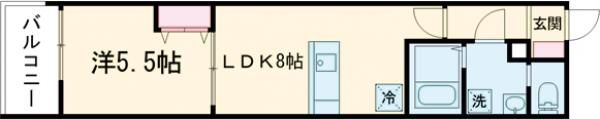 MELDIA福生Ⅲの間取り画像