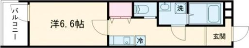 MELDIA福生Ⅲの間取り画像