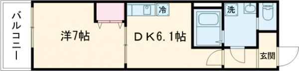 MELDIA福生Ⅲの間取り画像