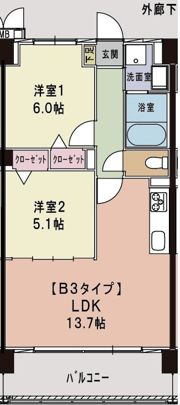 エスポワール鎌ヶ谷の間取り画像