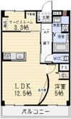 こだまハイツの間取り画像