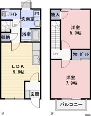 エスペランサハイツ八幡の間取り画像