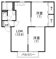 ライブタウン高丘Aの間取り画像