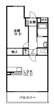 アムール住吉の間取り画像