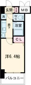 エステムプラザ神戸水木通グランクロスの間取り画像