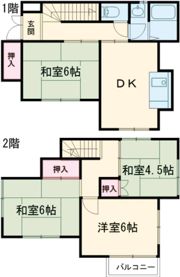 青梅貸家の間取り画像