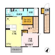 ステラ コート若草 Bの間取り画像
