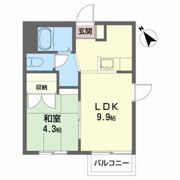 パークサイド古城 Cの間取り画像