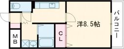 パルコート帝塚山の間取り画像