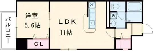 西蟹屋K.Kビルの間取り画像