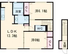 セジュール加佐 A棟の間取り画像