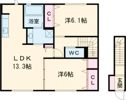 セジュール加佐 A棟の間取り画像