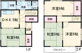 青梅市千ヶ瀬町2丁目戸建の間取り画像