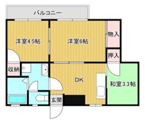 サンライズ都賀の間取り画像