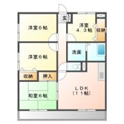 ハイツハラダの間取り画像