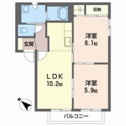 ハーモニアスK Bの間取り画像