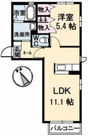グラヴィ秋Ⅱの間取り画像
