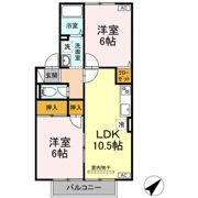 ヴィラ西福原 B棟の間取り画像