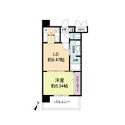 レジディア天神の間取り画像