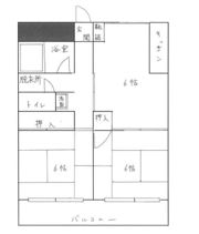 コーポ城崎の間取り画像