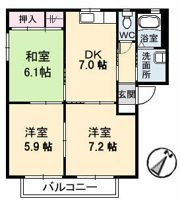メゾン デラ W B棟の間取り画像