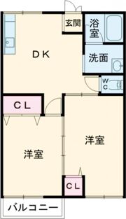 ハイツ上須頃の間取り画像