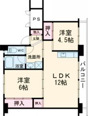 ビレッジハウス社第二2号棟の間取り画像