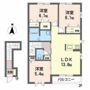 シャーメゾン初月 A棟の間取り画像